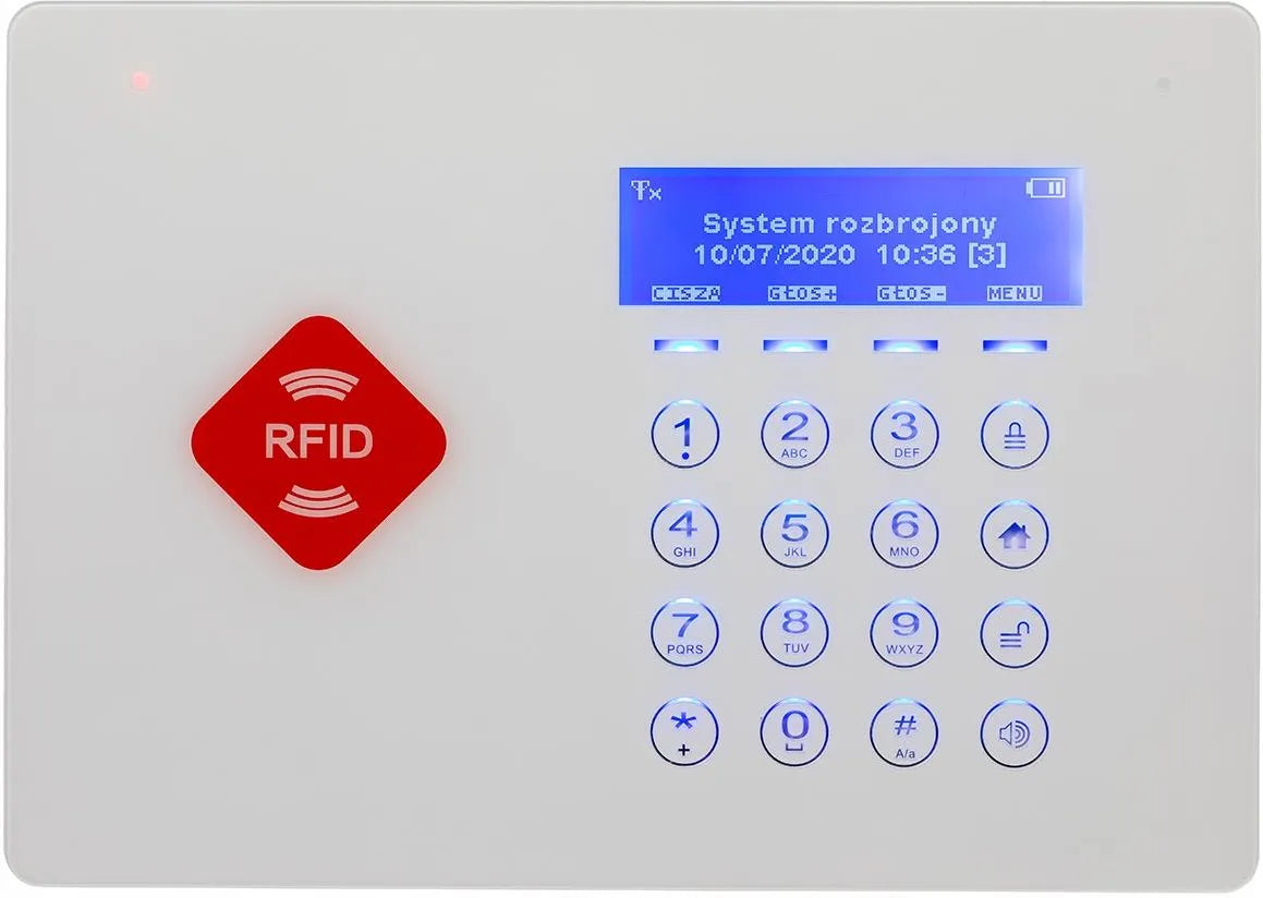 Alarm bezprzewodowy GSM LINBOX SL-G66B – polskie menu, RFID, syrena, czujki