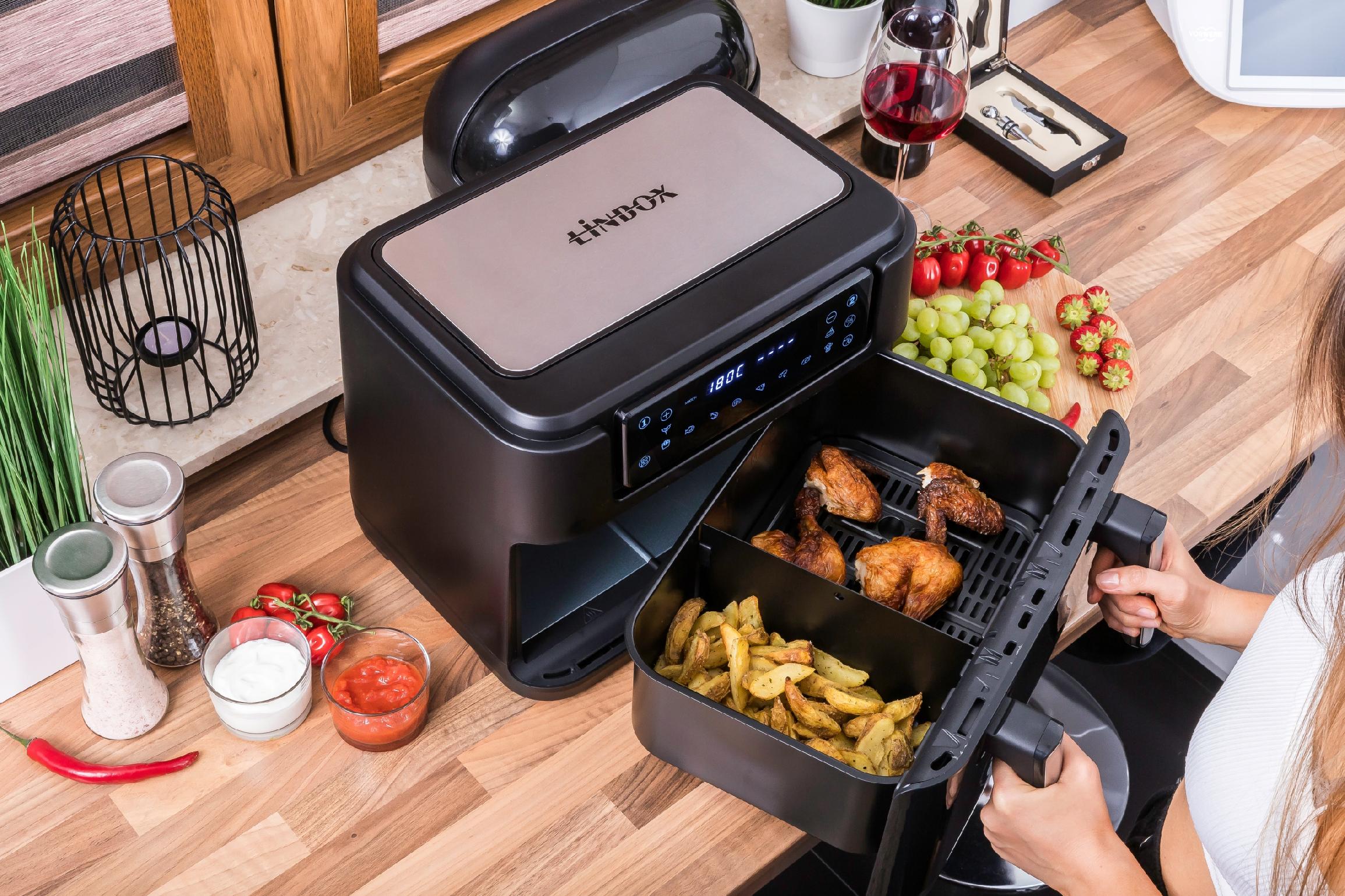 Piekarnik frytkownica beztłuszczowa 2 kosze 8L/2500W 4 urządzenia w 1