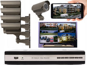 Zestaw monitoring rejestrator 4 kamery HD
