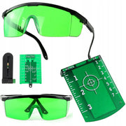 Płytka odbiorcza laserowa + okulary laserowe zielone