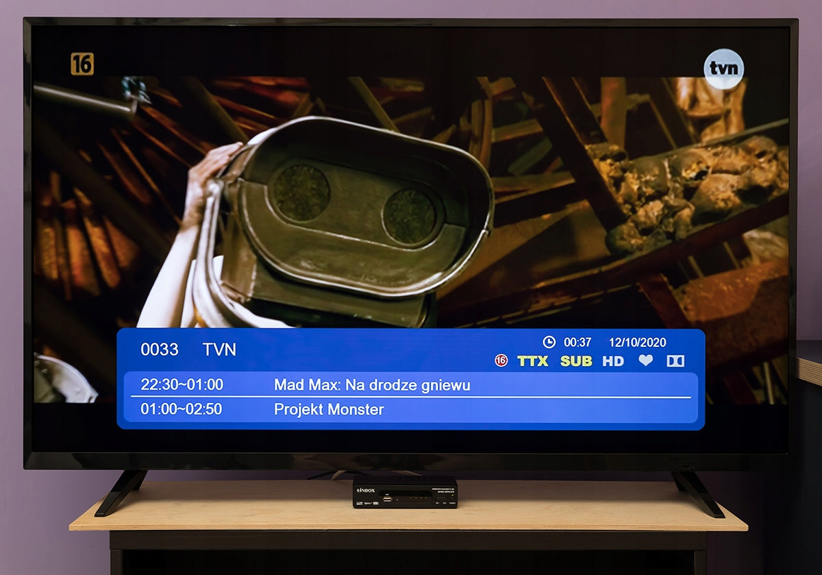 Tuner naziemny DVB-T2 HEVC H.265 antena pokojowa