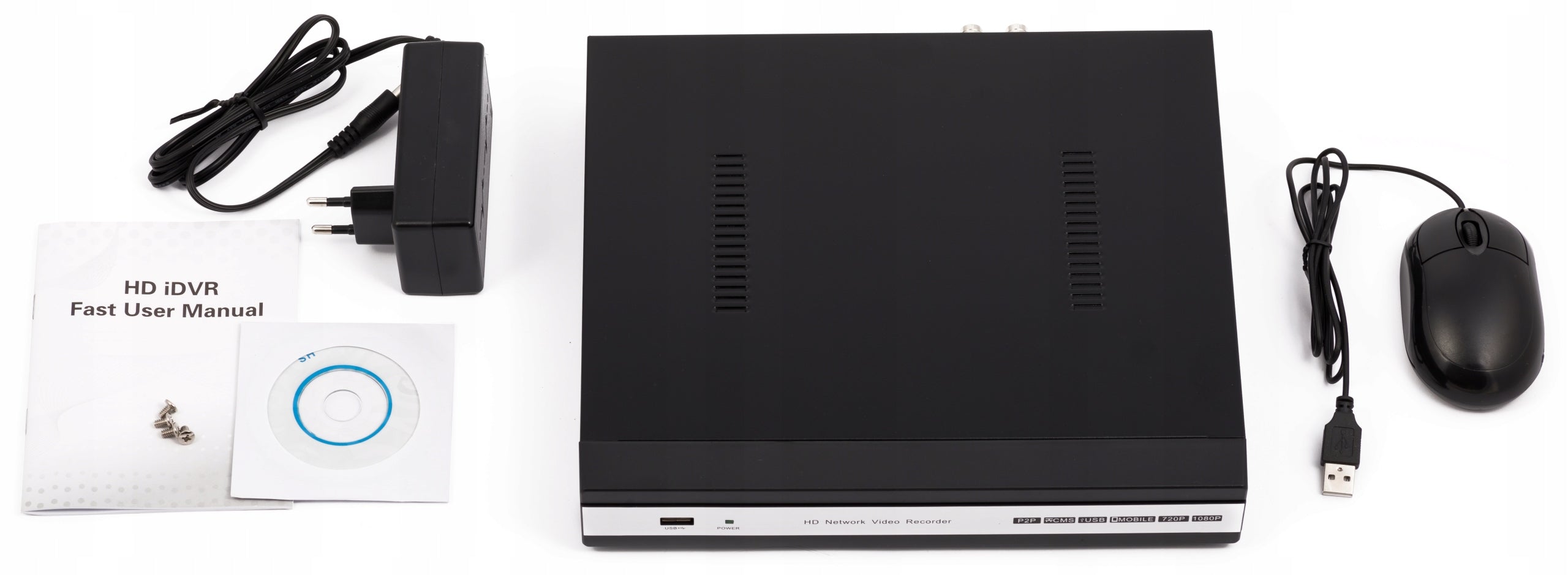 Zestaw monitoring rejestrator 4 kamery HD