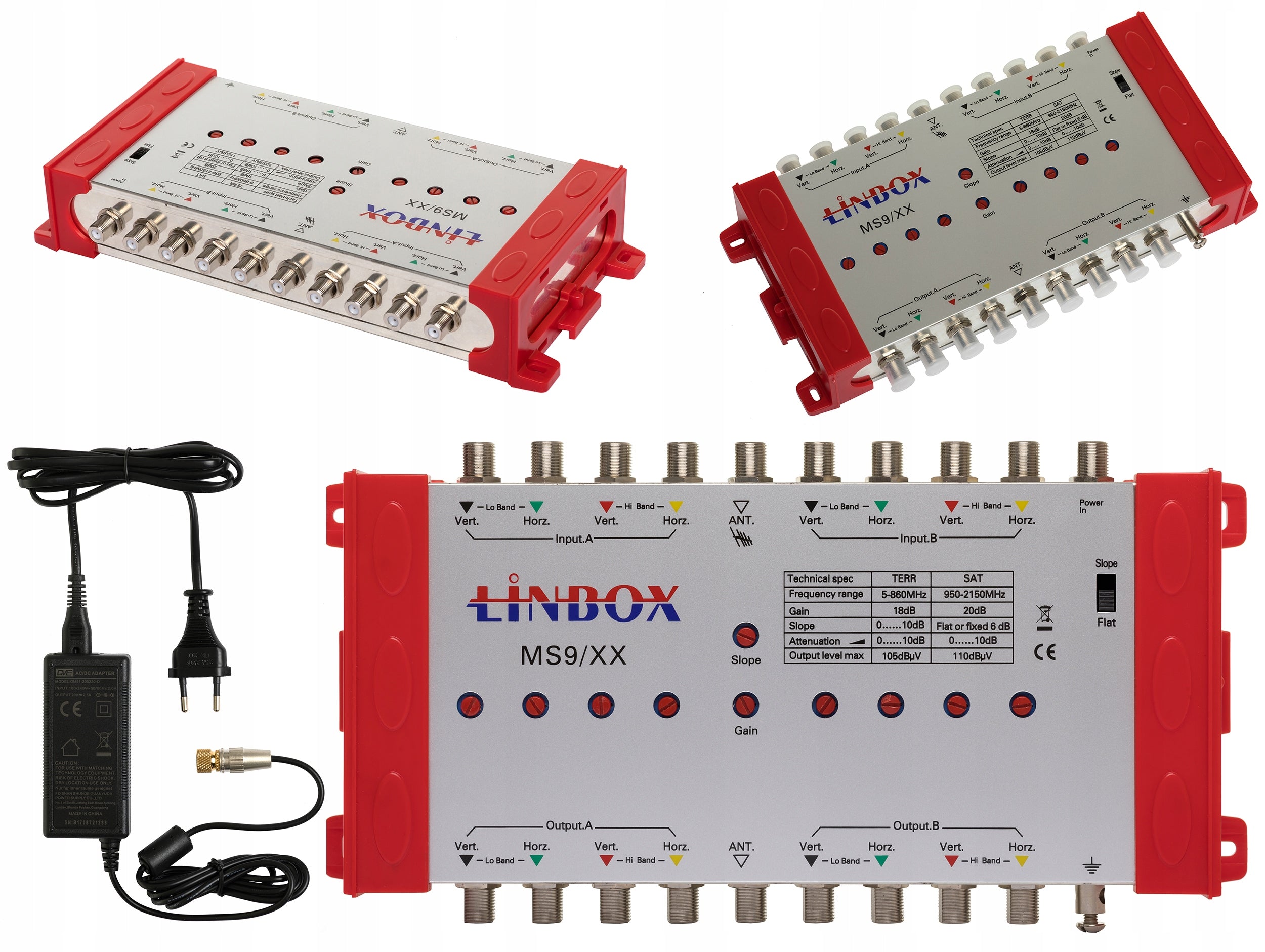 Wzmaciacz do multiswitch 5 wejść 32 wyjścia