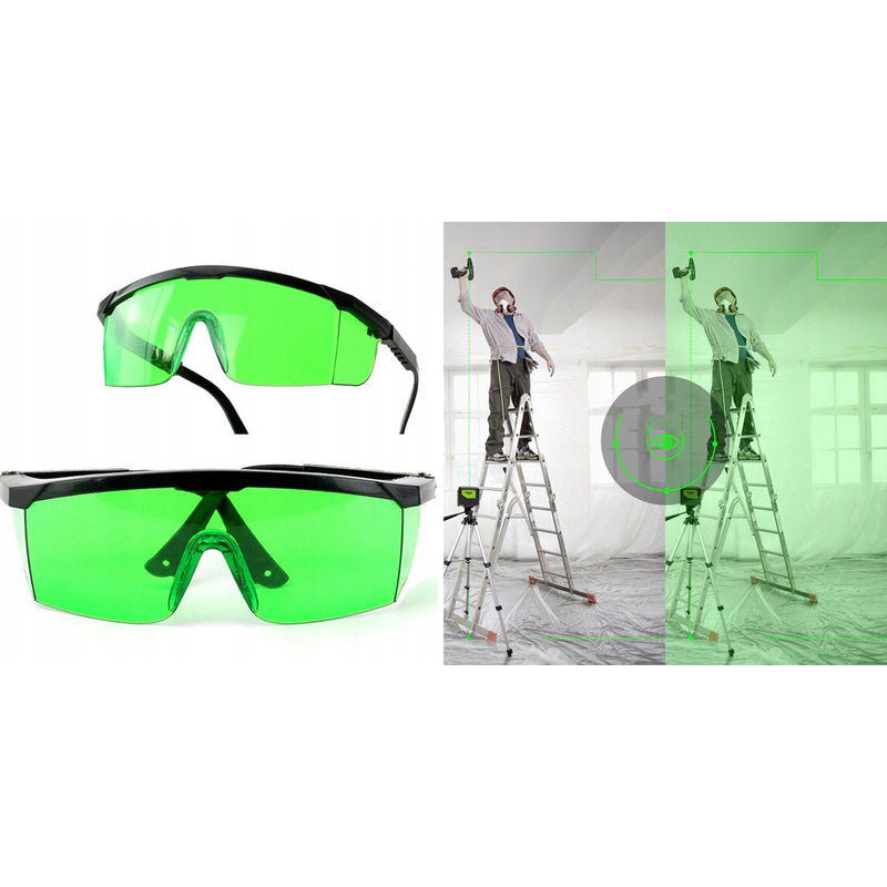 Poziomica laserowa 360° laser krzyżowy 4D + statyw