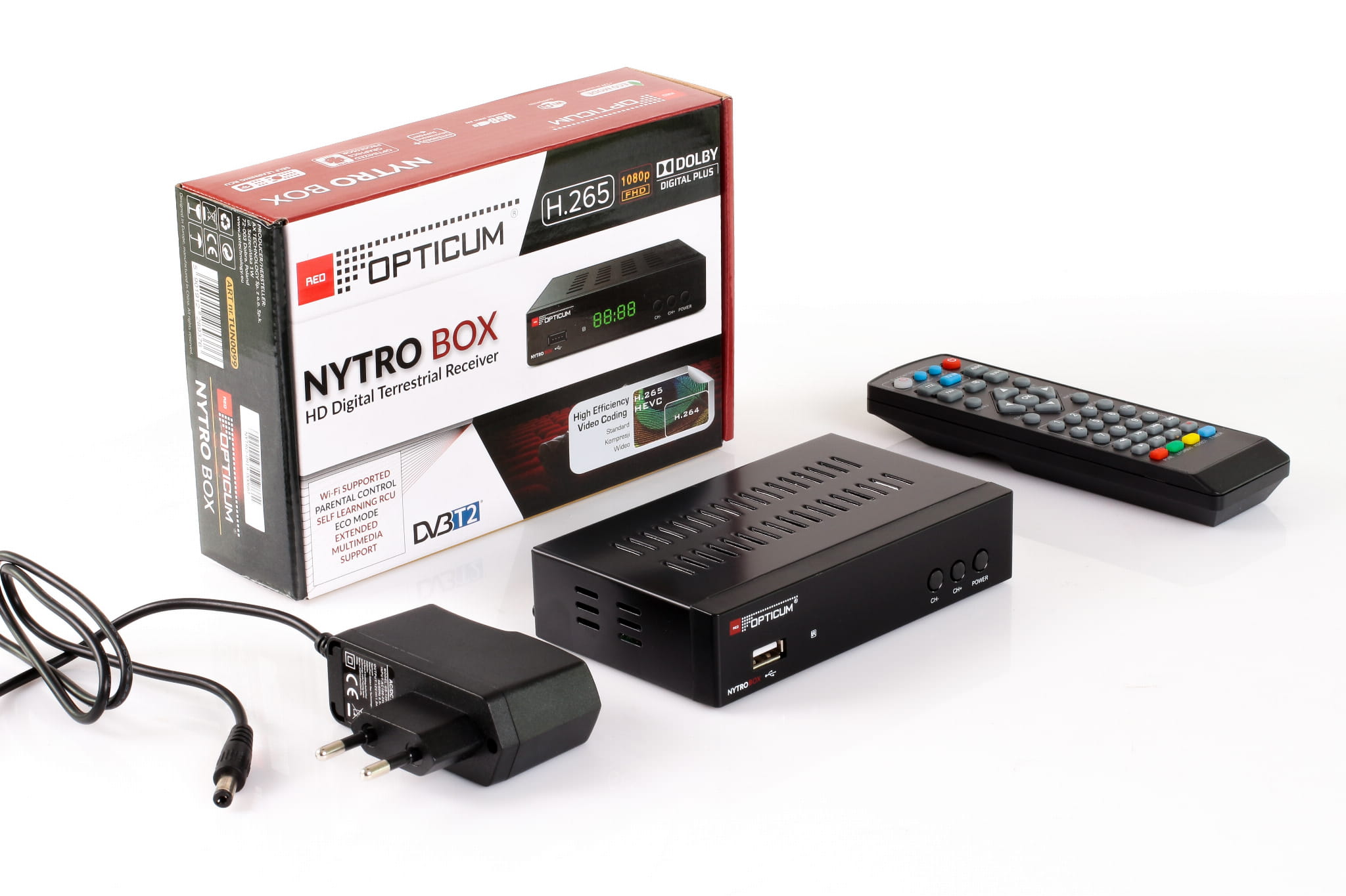 Dekoder DVB-T2 OPTICUM NYTRO BOX NS H.265 HEVC HDMI USB SCART