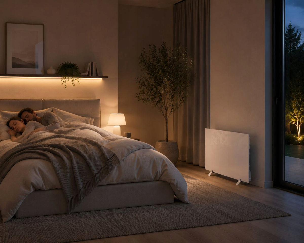 GRZEJNIK NA PODCZERWIEŃ SZKLANY PROMIENNIK 600W PILOT STEROWANIE WiFi XL