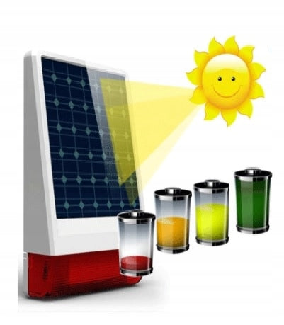 Syrena dźwięk-świetlna solarna bezprzewodowa