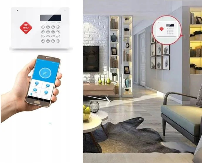 Alarm bezprzewodowy GSM LINBOX SL-G66B – polskie menu, RFID, syrena, czujki