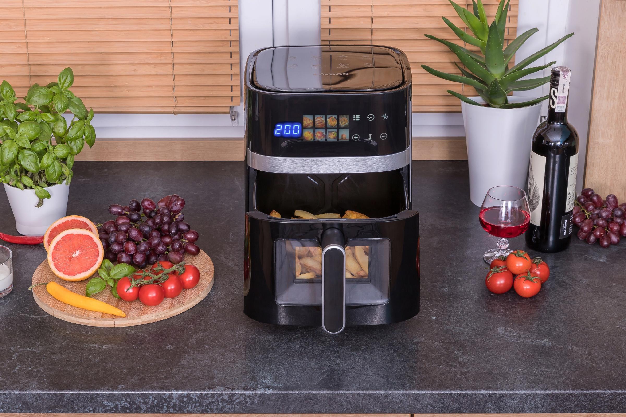 Frytkownica beztłuszczowa AIR fryer Linbox czarna