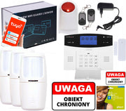 Bezprzewodowy alarm LCD GSM APP WIFI GSM polski