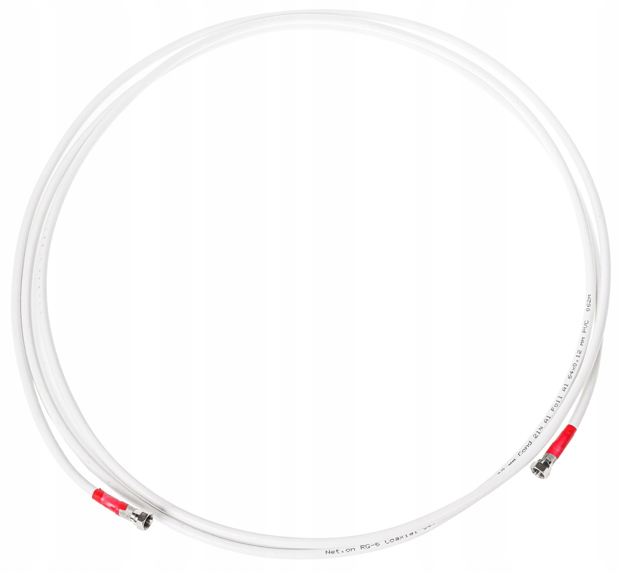 25M kabel koncentryczny RG6U CCS + złącza SAT F