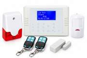 Alarm domowy LINBOX SL-U2 GSM/PSTN LCD + syrena + czujka ruchu + czujka drzwi + 2 piloty