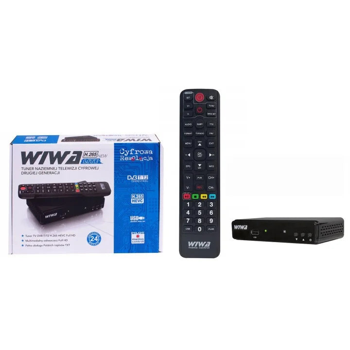 Tuner DVB-T2 WIWA H.265 LITE NEW HEVC Full HD HDMI USB SCART